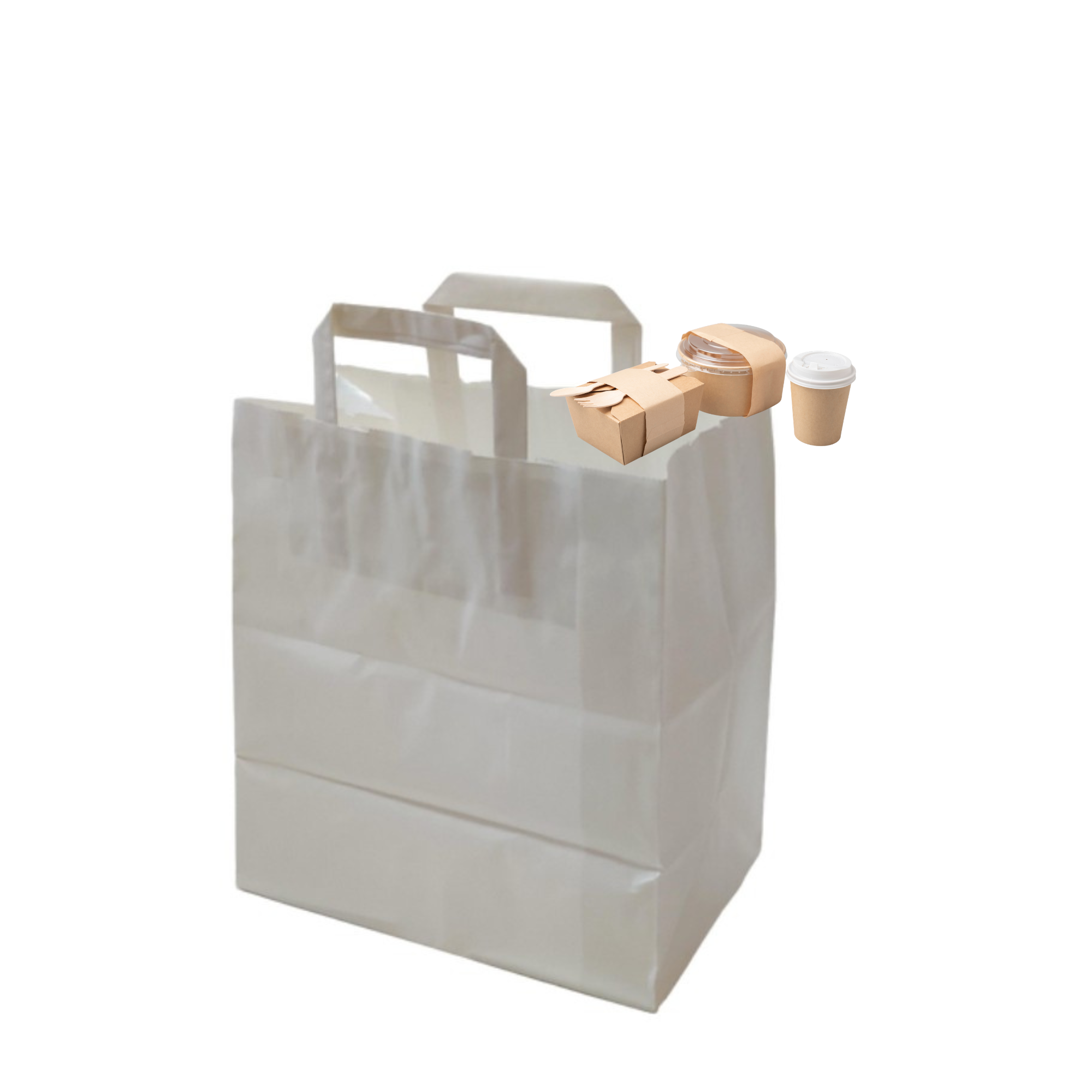 Saco Papel Alça Take-Away 27x17x29