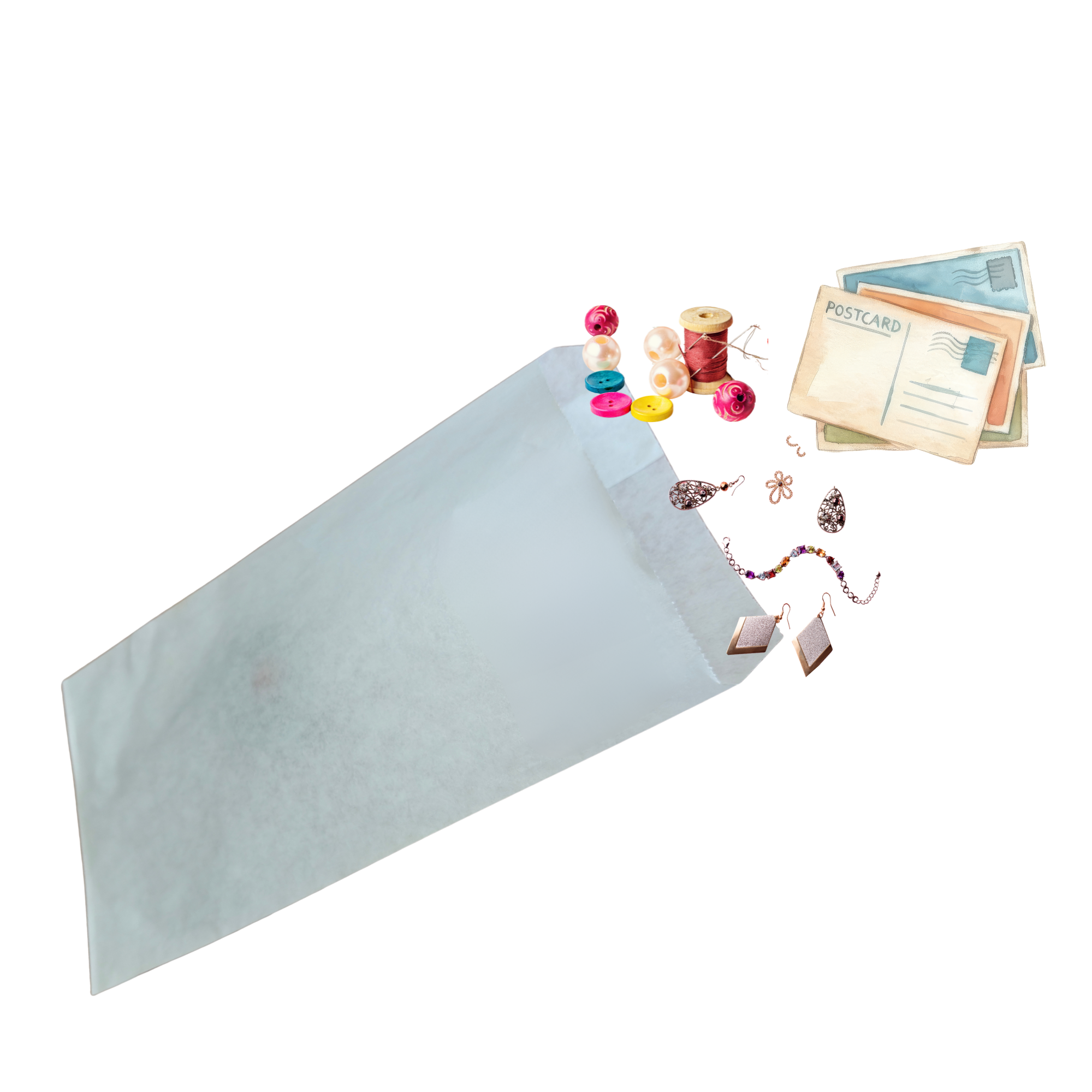 Saco Papel Branco 10x18