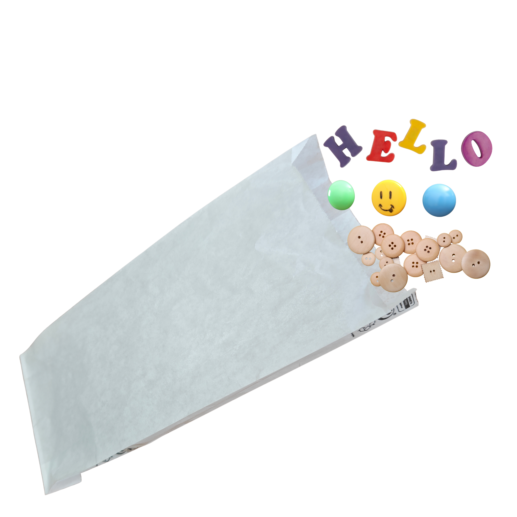 Saco Papel Branco 8x3x18