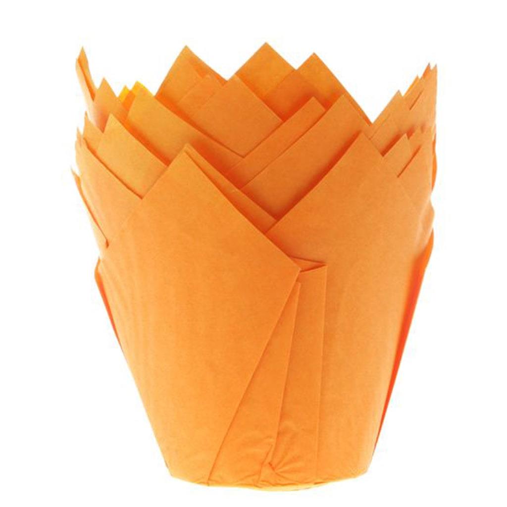 Formas Papel Tulipa Laranja - 100uni