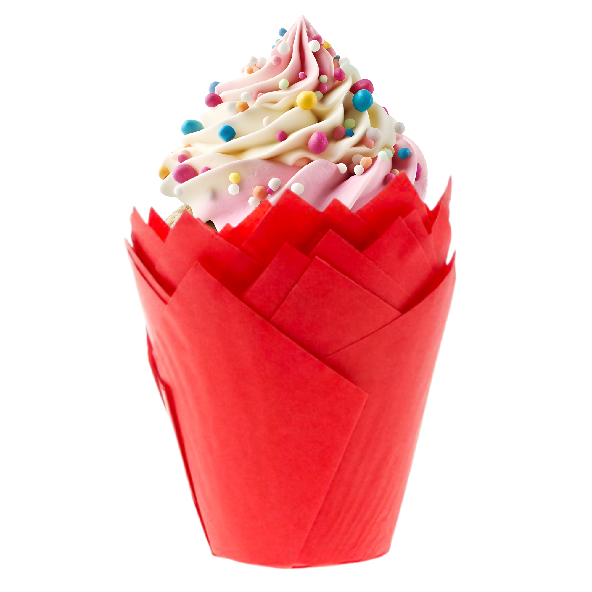 Forma Papel Cupcake Vermelha