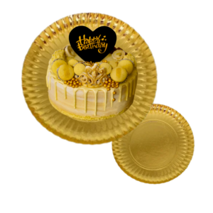 Prato Cartão Bolos Ouro